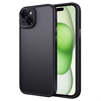 För iPhone 15 Plus Mobilfodral Exakt Objektiv Urklipp TPU+PC Skyddande Hölje