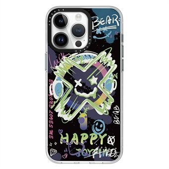 JAUCASE för iPhone 15 Pro Kompatibel med MagSafe Telefonfodral Graffiti Mönster PC+TPU Baksida