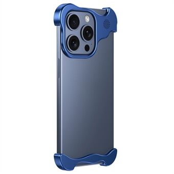 För iPhone 15 Pro Bumper Case Metall Aromaterapi Telefonfodral Hörnskydd