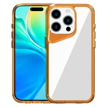 För iPhone 15 Pro genomskinligt skal TPU+PC+PMMA Anti-Dropp telefonfodral.