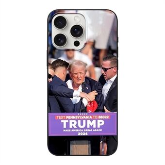 För iPhone 15 Pro Fodral Matt TPU Flexibelt Mobilskal Trump Val 2024 (Foto av Gene J. Puskar)