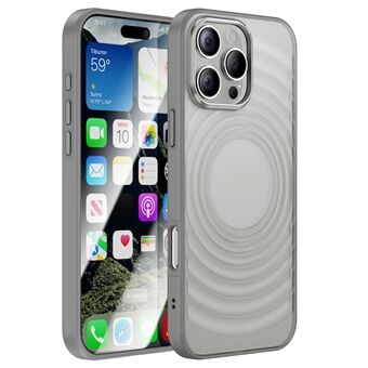 För iPhone 15 Pro-fodral 3D-rippletextur halkfritt akryl+TPU telefonfodral