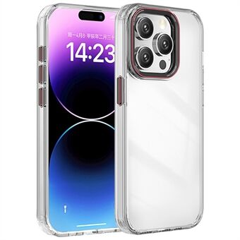 För iPhone 15 Pro Skal PC+TPU Transparent Telefonfodral Stötskydd