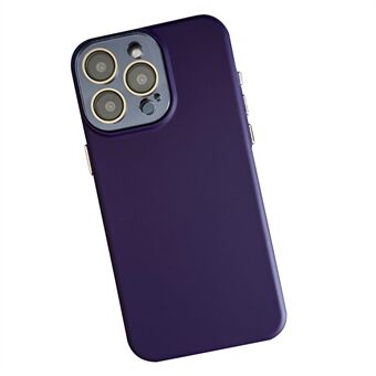 För iPhone 15 Pro Silikonfodral Skin-touch Stöttåligt Bakstycke med Glasfilm