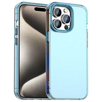 För iPhone 15 Pro Fodral PC+TPU+PET Matt Anti-Fall Telefon Baksideskydd