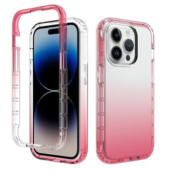 För iPhone 15 Pro Transparent Bakre skal Anti-Rep TPU+PC Telefonfodral