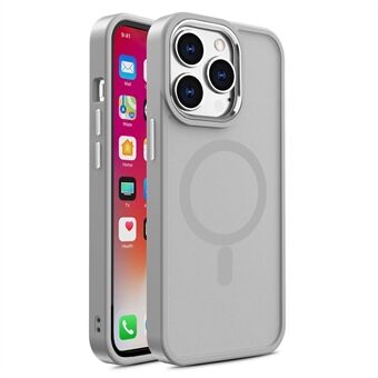 För iPhone 15 Pro Transparent Bakskal Kompatibelt med MagSafe PC+TPU Telefonskal