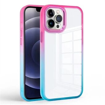 För iPhone 15 Pro Gradient Phone Case TPU + PC Stötskydd Genomskinligt Skyddsfodral