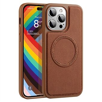 X-LEVEL För iPhone 15 Pro PU-läderbelagd TPU+PC-telefonväska med magnetiskt lock för motstånd mot repor.