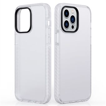 För iPhone 15 Pro stöttålig telefonfodral, matt PC+TPU-baksida.