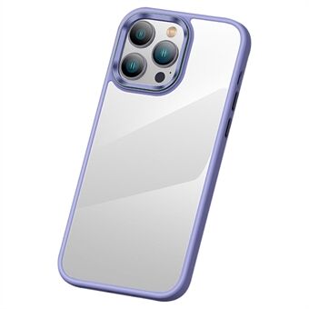 Ultra Tydlig Stötsäkert Skal för iPhone 15 Pro, Tunt PC+TPU-mobilskal med metalllinsram