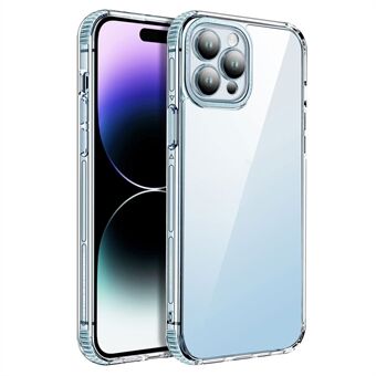 KSTDESIGN för iPhone 15 Pro Akryl+TPU Fodral med Glasslins Skyddsfilm Antireptusch Transparent Telefonfodral