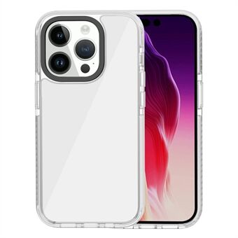 För iPhone 15 Pro TPU+Acrylic+TPE Bakfodral Genomskinligt Stöttåligt Telefonfodral