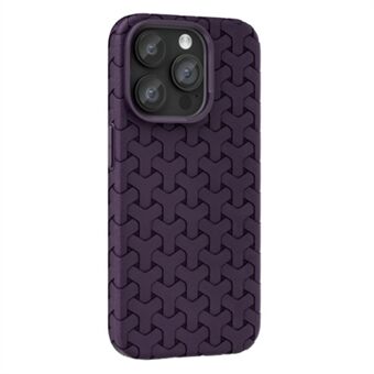 För iPhone 15 Pro Slim-Fit skal flexibelt TPU-bakre fodral Mobiltelefon skydd med texturerad yta.