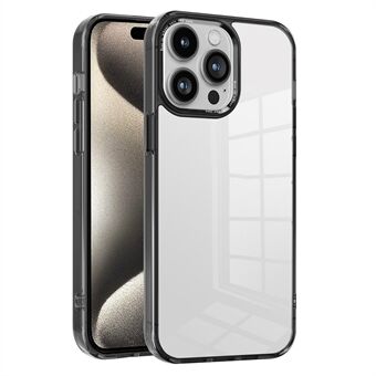 För iPhone 15 Pro-skal Bakre skal Transparent PC+TPU Telefonfodral