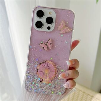 Till iPhone 15 Pro-fodral TPU-epoxy Ferris Wheel Sparkle Glitter-omslag