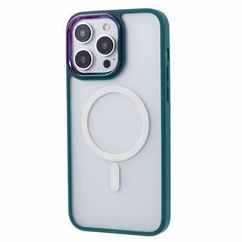 För iPhone 15 Pro Fodral TPU+PC Magnetiskt Telefonbakskydd Kompatibelt med MagSafe