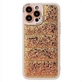 Till iPhone 15 Pro-telefonfodral Glittrig Nedjacka Baksida