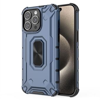 För iPhone 15 Pro Telefonfodral Hybrid Hard PC Soft TPU Stötskyddande skydd.