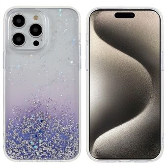 DFANS Starlight Shining-serien för iPhone 15 Pro-mobilfodral PC+TPU Stiliga Glittrande Anti-fall Skydd