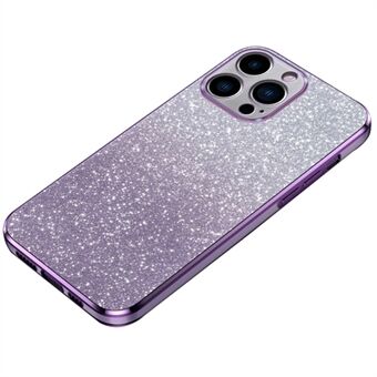 För iPhone 15 Pro Mobiltelefon skal 6D elektroplätering glitterpulver stötsäker TPU-fodral