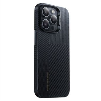 BENKS för iPhone 15 Pro Kevlar Aramid Fiber Magnetiskt skal Montering Slimmat Telefonfodral