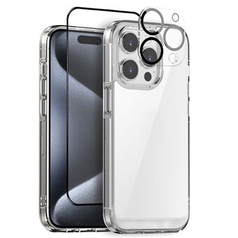 NORTHJO För iPhone 15 Pro Max Skal PC+TPU Telefonfodral 3-i-1 Mobil Tillbehörsset