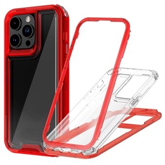 För iPhone 15 Pro Max Fodral Avtagbart 2-i-1 TPU+PC Transparent Stöttåligt Telefonfodral