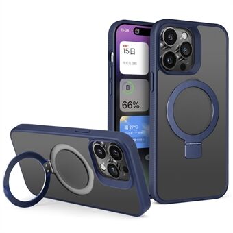 G Style TPU+PC skydd för iPhone 15 Pro Max Skin-touch Matte Phone Kickstand Case Kompatibel med MagSafe