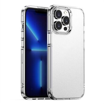 För iPhone 15 Pro Max Anti-drop PC+TPU Hybrid Skyddande Skal Genomskinligt Matt Telefonfodral.