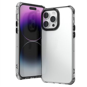 F9 För iPhone 15 Pro Max Bakre Hölje Glansig Hög Transparens PC+TPU Stöttåligt Telefonfodral