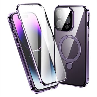 För iPhone 15 Pro Max Case Magnetiskt Skydd med HD-härdat glasfilm Kompatibel med MagSafe