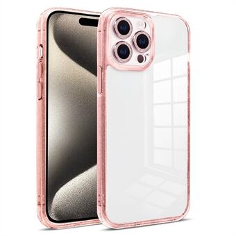 För iPhone 15 Pro Max Mobiltelefonfodral PC+TPU+Glas Telefonhölje