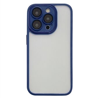 För iPhone 15 Pro Max-skal genomskinligt telefonskal i glas+TPU+PC-hybrid telefonfodral.