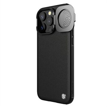 NILLKIN CamShield Prop för iPhone 15 Pro Max-skal Kameraskydd PU-läder+PC+TPU-telefonfodral