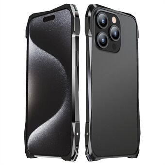 LUPHIE För iPhone 15 Pro Max Telefon Bumper Ram Skruvlås Anti-drop Skyddande Skal