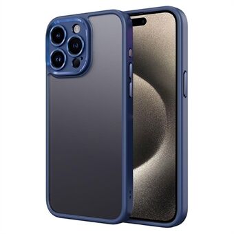 För iPhone 15 Pro Max mobilfodral med exakt linsöppning TPU+PC skyddande bakre skal mot stötar