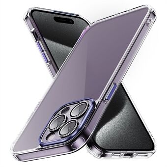 YSM För iPhone 15 Pro Max skal av akryl+TPU+metall med exakt utsparning för linsen