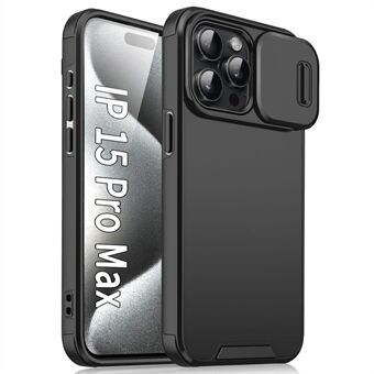 För iPhone 15 Pro Max Skyddslock för kameraklämma i PC+TPU, anti-fall mobilskal.