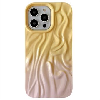 För iPhone 15 Pro Max-fodral, Pleat Design med färgkombination i TPU-mobilskydd.