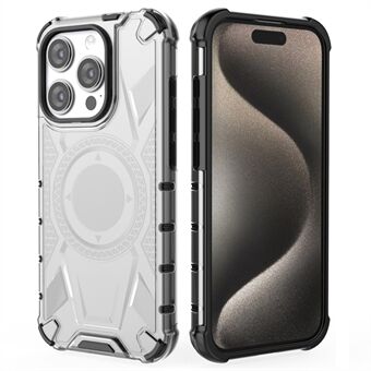 För iPhone 15 Pro Max-fodral, PC+TPU-hörn, stötdämpande skyddstelefonöverdrag