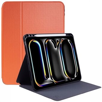 X-LEVEL för iPad Pro 11 (2024) Tablet Stand Case PU Läder+TPU Skyddsskal