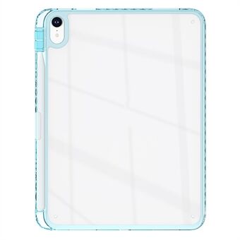 För iPad Air 11 (2024) Fodral Transparent TPU Skyddande Tablet Fodral med Pennfack