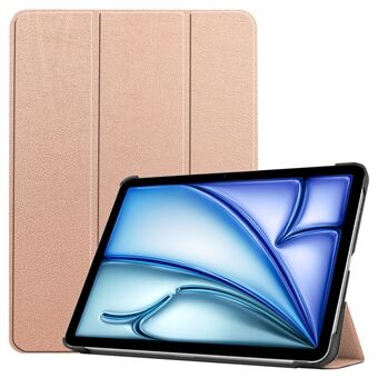 För iPad Air 13 (2024) Fodral Auto Wake / Sleep Tri-fold Stöd Läder Surfplatta Överdrag