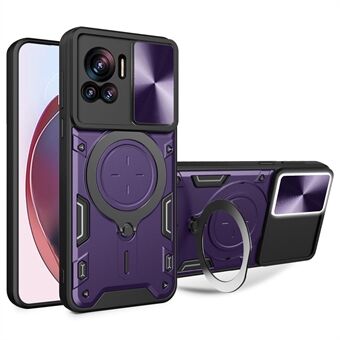 PC+TPU-fodral för Motorola Edge 30 Ultra 5G / Moto X30 Pro 5G Slide Camera Lock Ring Kickstand Phone Back Protector Case