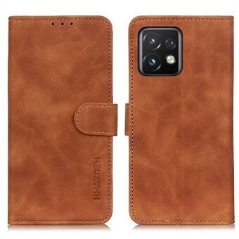 KHAZNEH För Motorola Moto Edge 40 Pro 5G / Moto X40 5G Antifall Plånboksfodral med Ställ Funktion Retro Textur PU-Läder + Inner TPU Skyddande Mobilskal