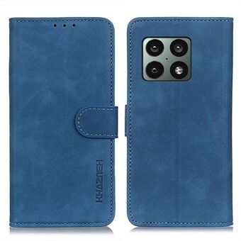 KHAZNEH Vintage PU-läder Magnetic Flip Cover Stand Helkroppsskyddande telefonfodral för OnePlus 10 Pro 5G