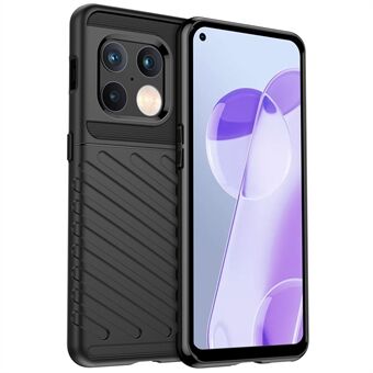 Thunder Series Twill Texture Flexibel TPU Scratch- Resistant Anti-Fingerprints Case för OnePlus 10 Pro 5G