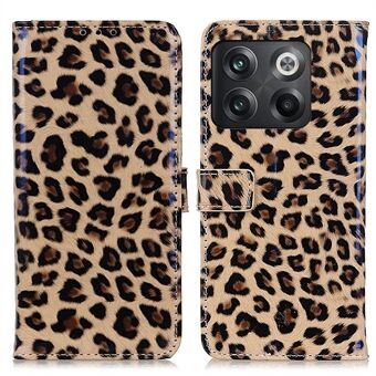 För OnePlus 10T 5G / ACE Pro 5G Leopardmönster PU-läderplånboksfodral Inre TPU Stand Flip-skyddande telefonfodral