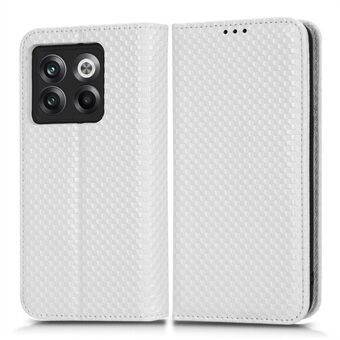 Telefon Flip plånboksfodral för OnePlus 10T 5G / ACE Pro 5G, Grid Texture PU Stand Magnetisk Autoabsorberat skyddande skal